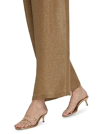 Stella Wide-Leg Linen-Blend Pants