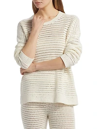 Lucy Oversized Open-Knit Cotton Sweater