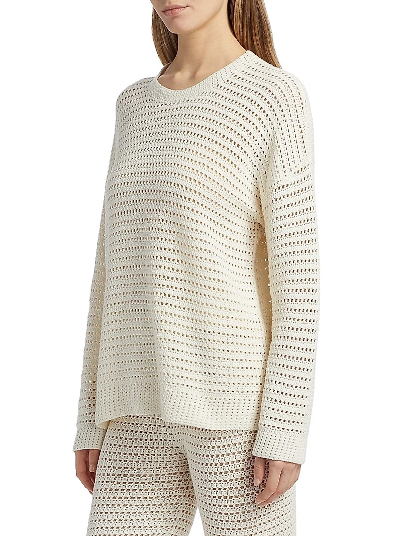 Lucy Oversized Open-Knit Cotton Sweater