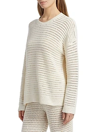 Lucy Oversized Open-Knit Cotton Sweater