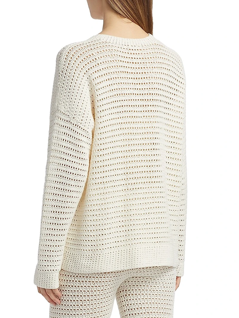 Lucy Oversized Open-Knit Cotton Sweater