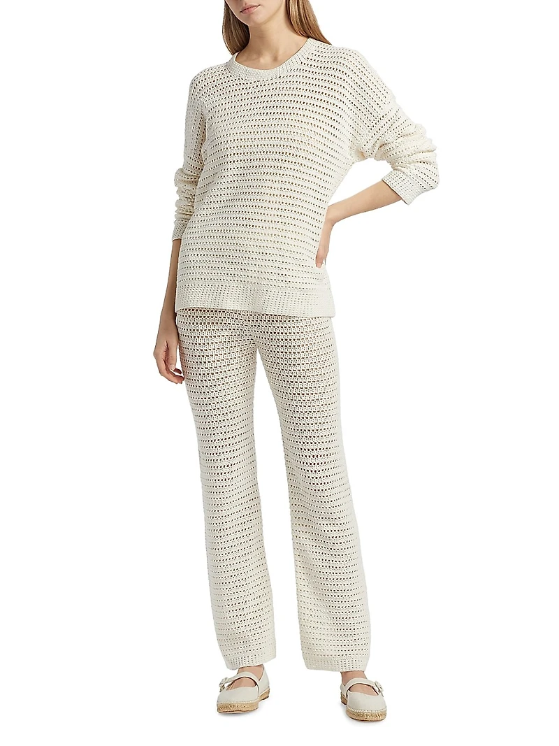 Lucy Oversized Open-Knit Cotton Sweater