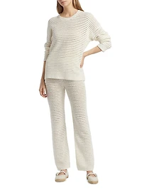 Lucy Oversized Open-Knit Cotton Sweater
