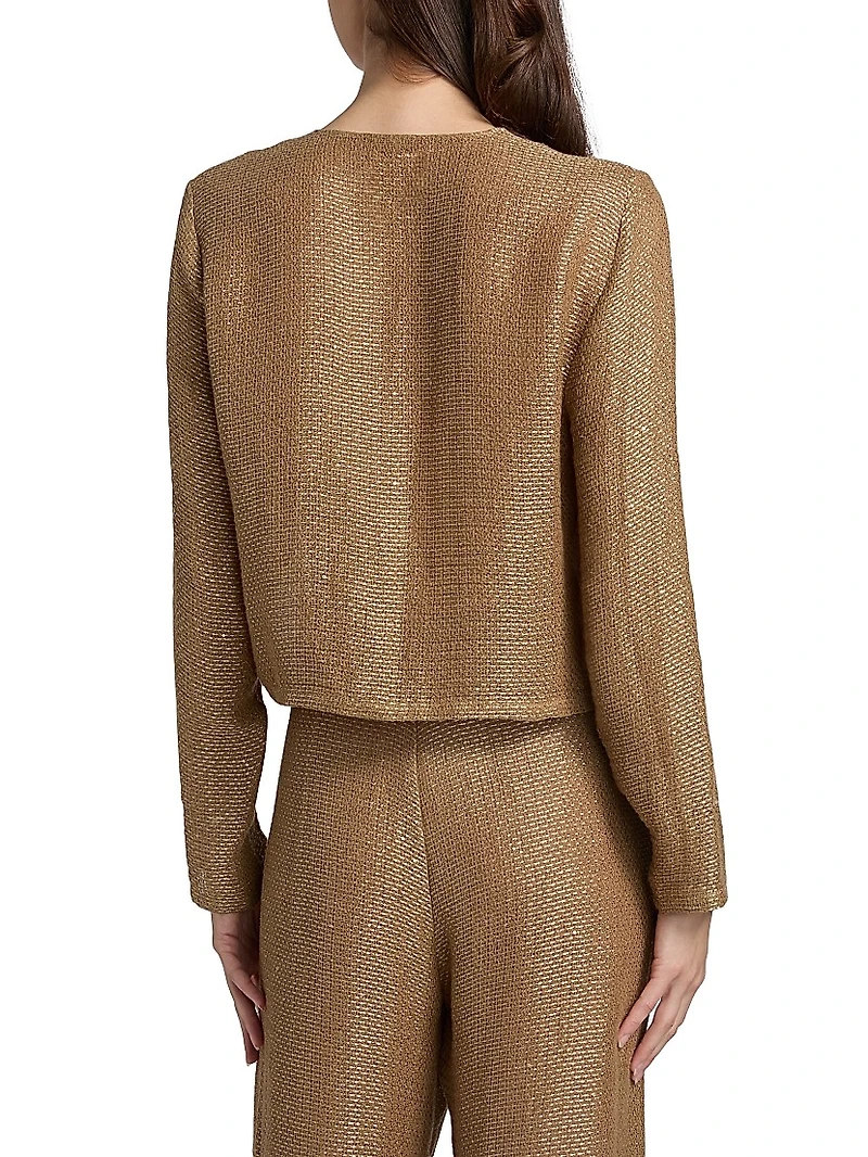 Stella Round Neck Linen Blend Cardigan