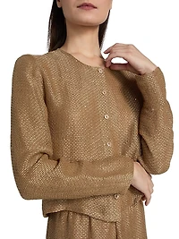 Stella Round Neck Linen Blend Cardigan