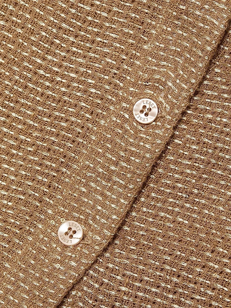 Stella Round Neck Linen Blend Cardigan