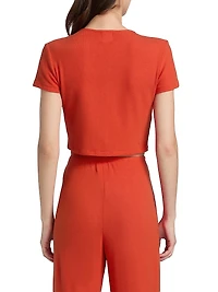 Lauren Short-Sleeve Crop Cardigan