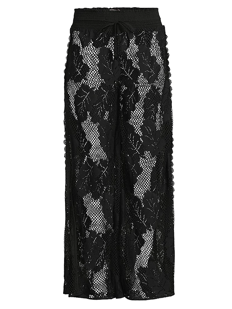 Luana Lace Wide-Leg Cover-Up Pants