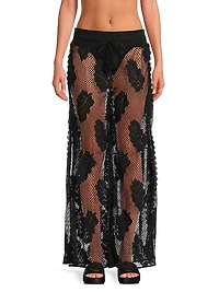 Luana Lace Wide-Leg Cover-Up Pants
