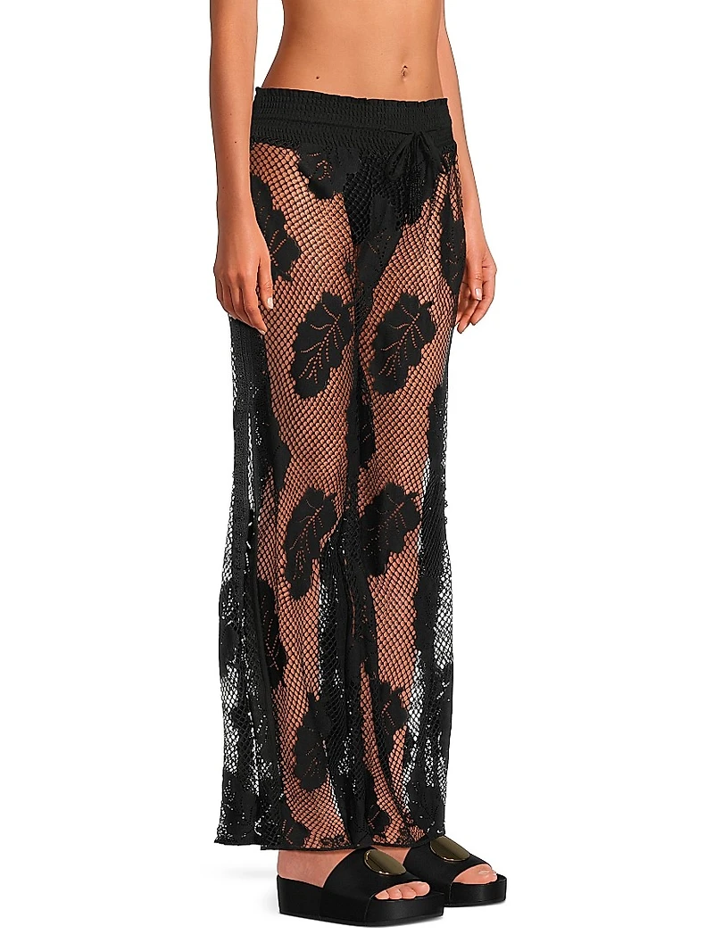 Luana Lace Wide-Leg Cover-Up Pants