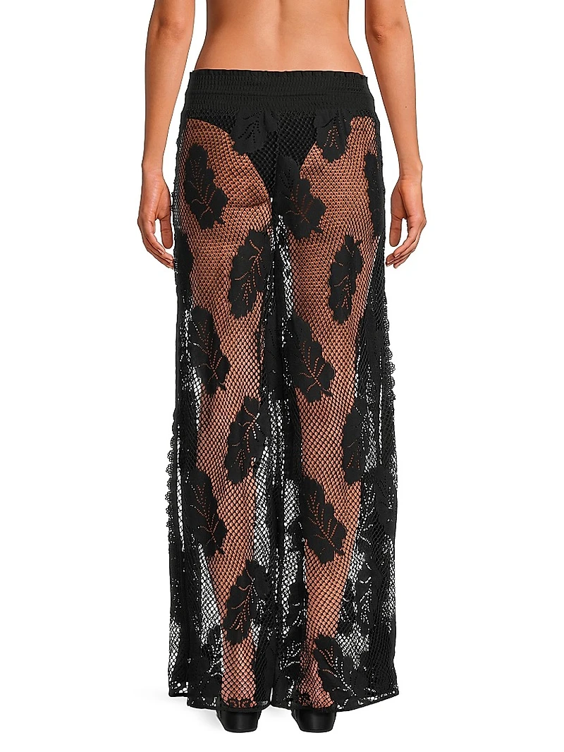 Luana Lace Wide-Leg Cover-Up Pants