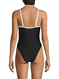 Bia Plunging V-Neck One-Piece Swimsuit