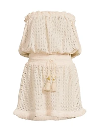 Lauryn Cotton Crochet-Knit Minidress