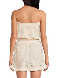 Lauryn Cotton Crochet-Knit Minidress
