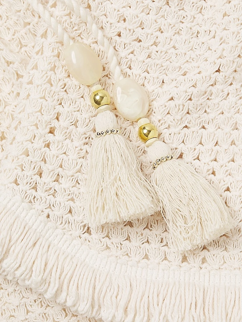 Lauryn Cotton Crochet-Knit Minidress