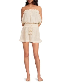 Lauryn Cotton Crochet-Knit Minidress