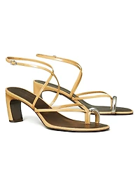 65MM Strappy Leather Sandals