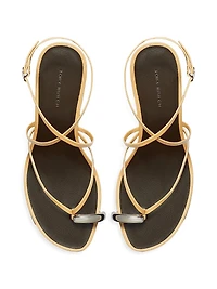 65MM Strappy Leather Sandals