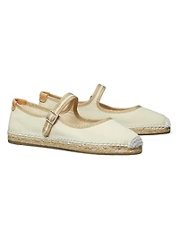 Mary Jane Linen Espadrilles