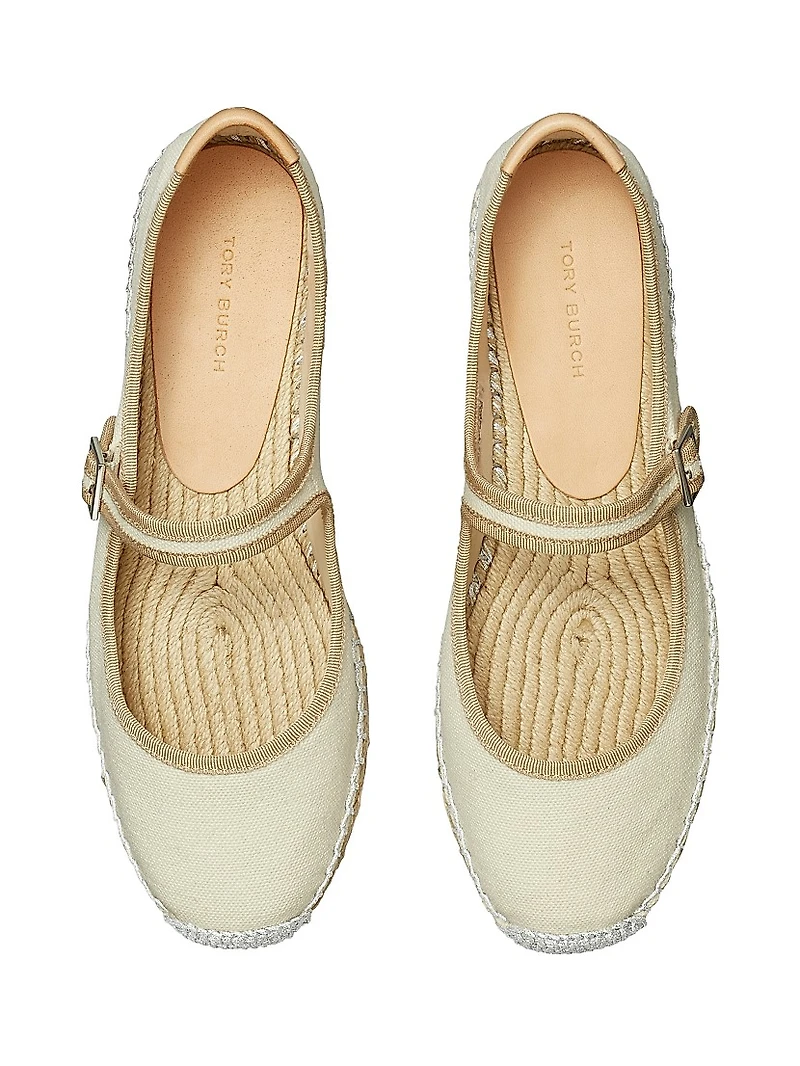 Mary Jane Linen Espadrilles