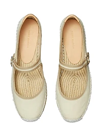 Mary Jane Linen Espadrilles