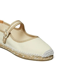 Mary Jane Linen Espadrilles