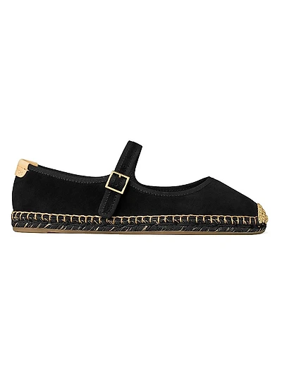 Mary Jane Suede Espadrilles