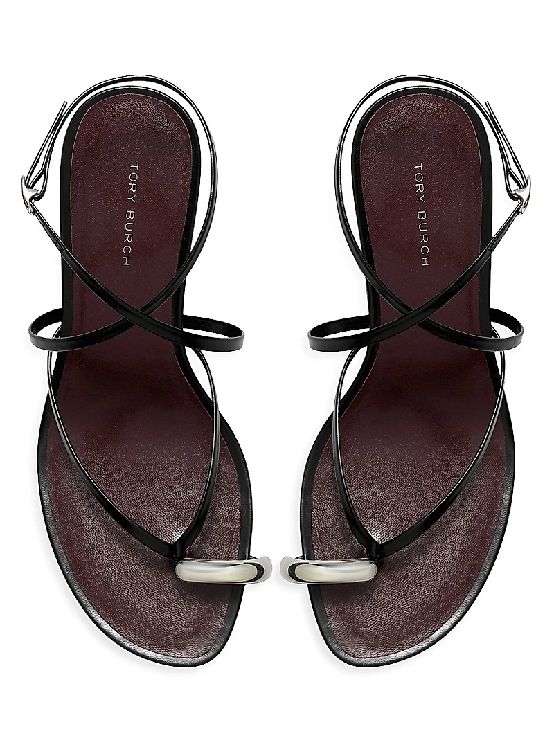 65MM Patent Leather Sandals