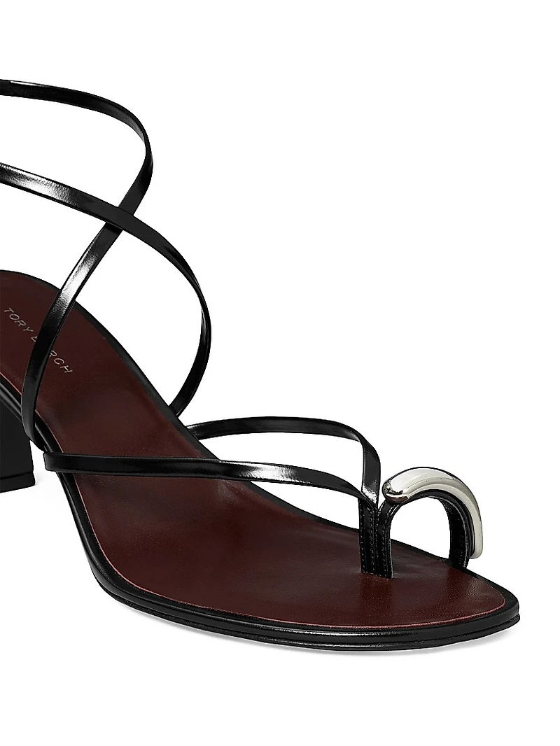65MM Patent Leather Sandals