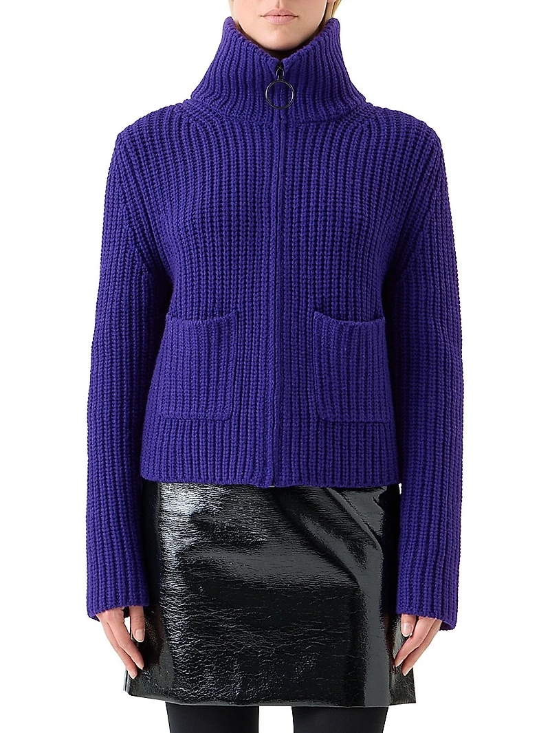 Chunky Wool-Cashmere Cardigan