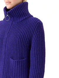 Chunky Wool-Cashmere Cardigan