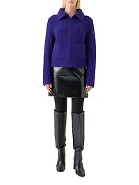 Chunky Wool-Cashmere Cardigan