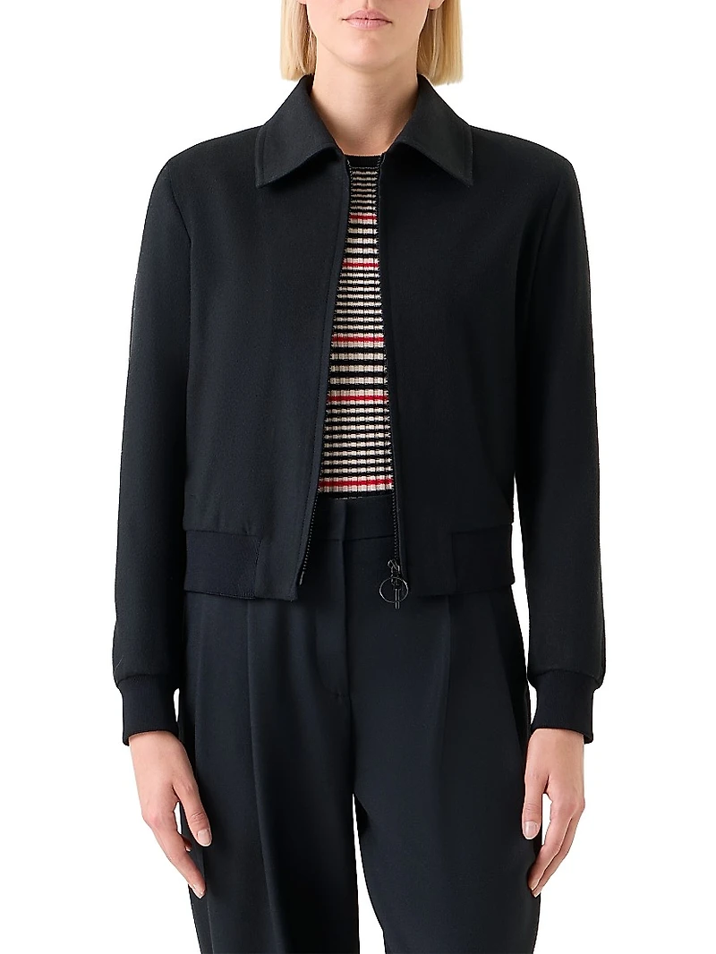 Wool-Cashmere Bomber Jacket