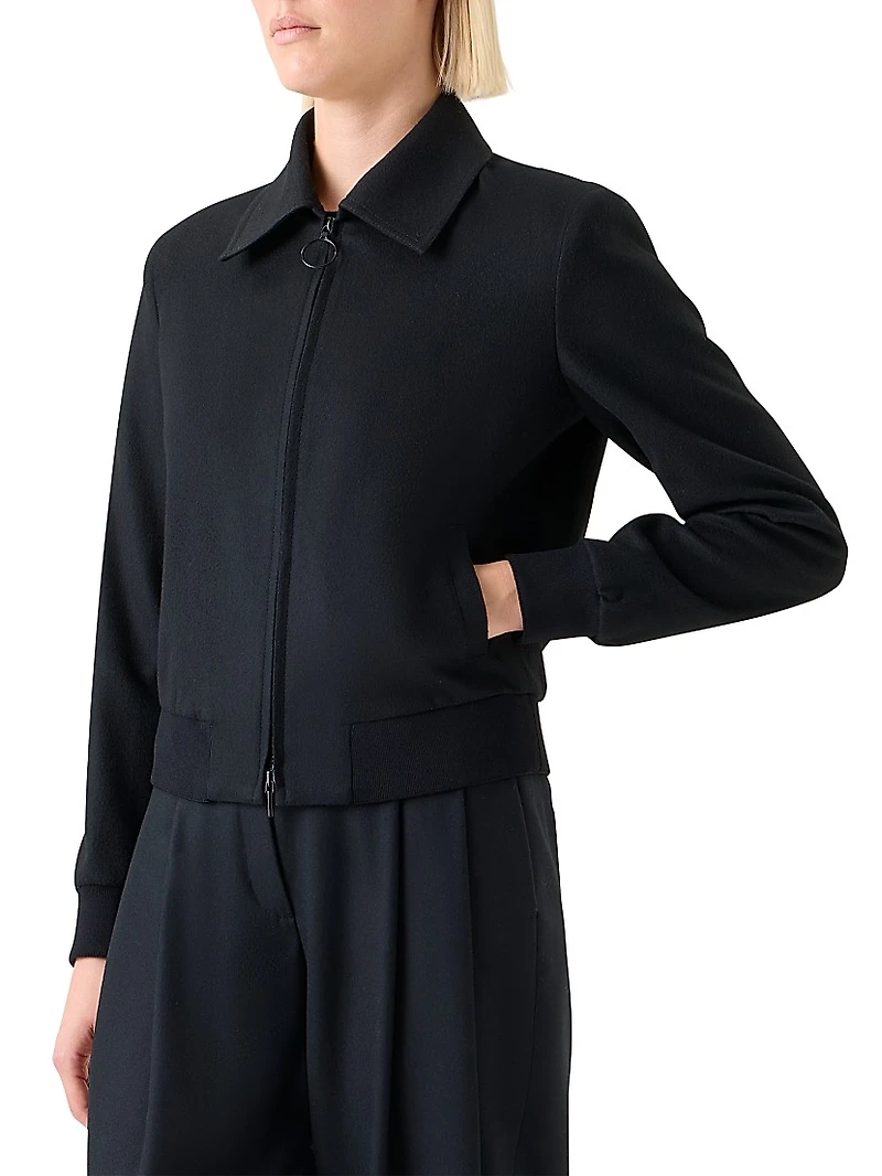 Wool-Cashmere Bomber Jacket