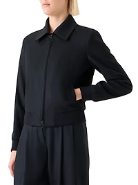 Wool-Cashmere Bomber Jacket