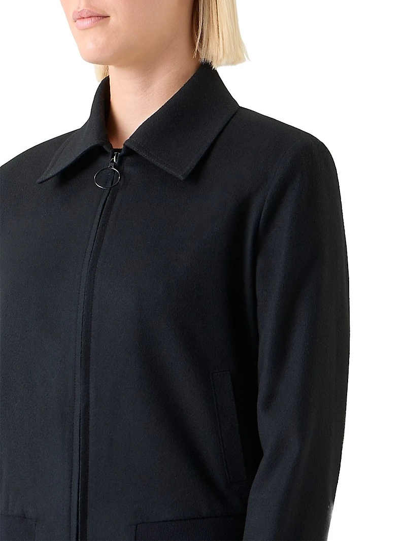 Wool-Cashmere Bomber Jacket