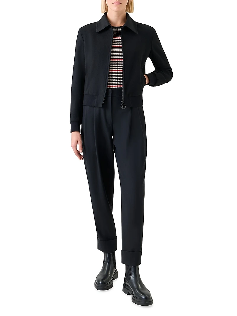 Wool-Cashmere Bomber Jacket