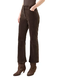 Cali Velvet Boot-Cut Crop Pants
