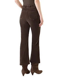 Cali Velvet Boot-Cut Crop Pants