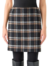 Tweed Plaid Miniskirt