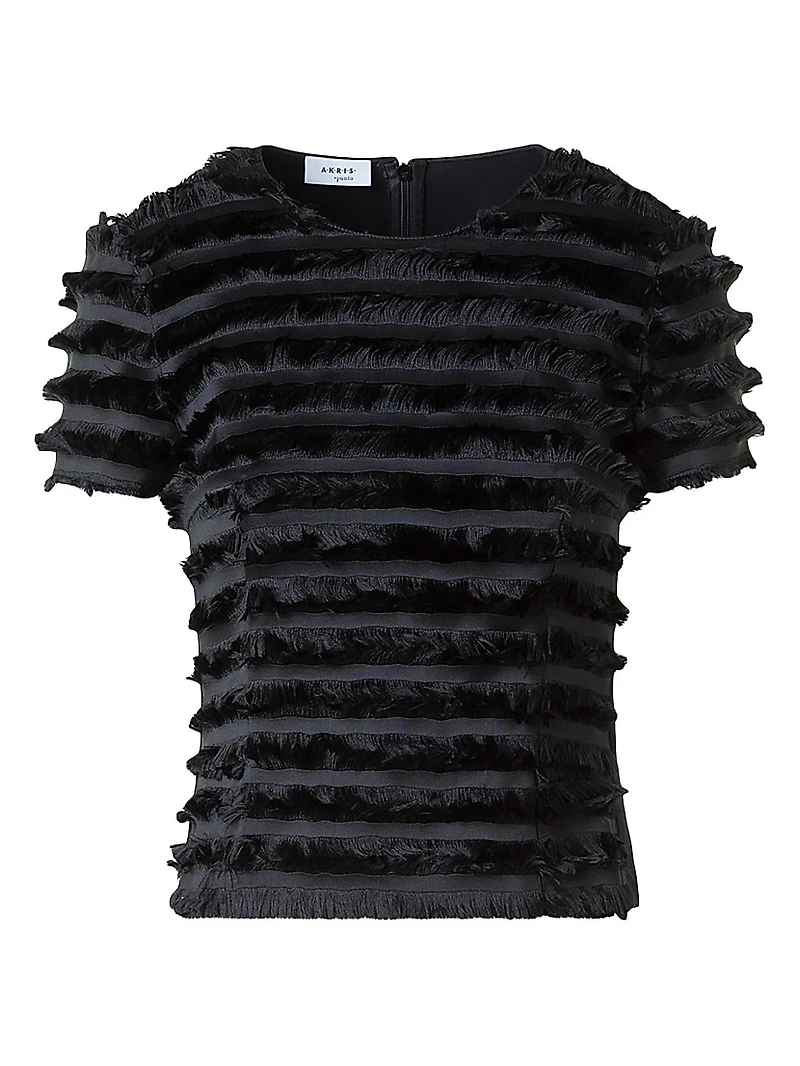 Fringed Taffeta Top