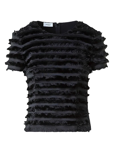 Fringed Taffeta Top