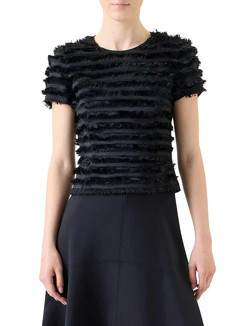 Fringed Taffeta Top