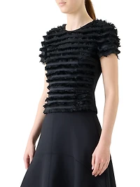 Fringed Taffeta Top