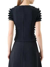 Fringed Taffeta Top