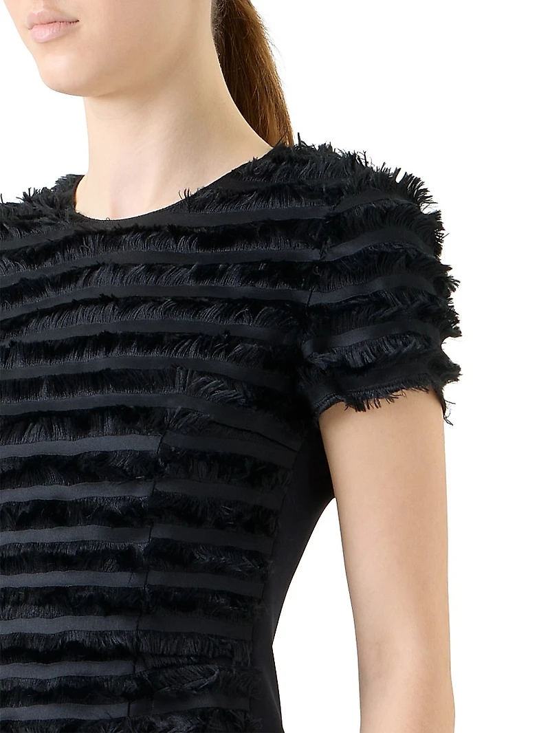 Fringed Taffeta Top