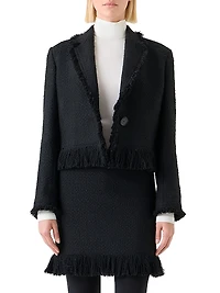 Fringed Bouclé Tweed Jacket