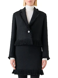 Fringed Bouclé Tweed Jacket