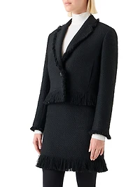 Fringed Bouclé Tweed Jacket