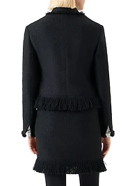 Fringed Bouclé Tweed Jacket